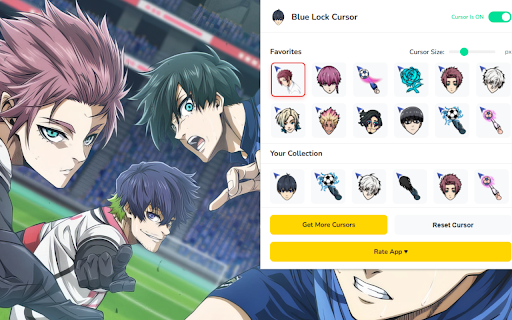 Blue Lock Cursor ★ Custom Cursor for Chrome™ screenshot