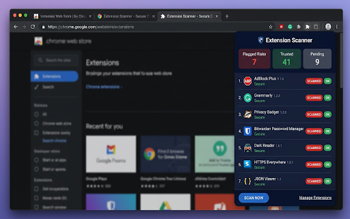 Extension Scanner — BrowserGate screenshot