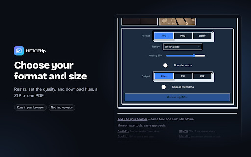 HEIC to JPG — Convert HEIC Photos | HEICFlip screenshot