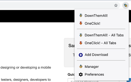 DownThemAll! screenshot