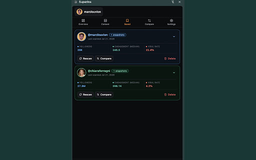 SuperIns – Instagram Analytics Tool & Profile Analyzer screenshot
