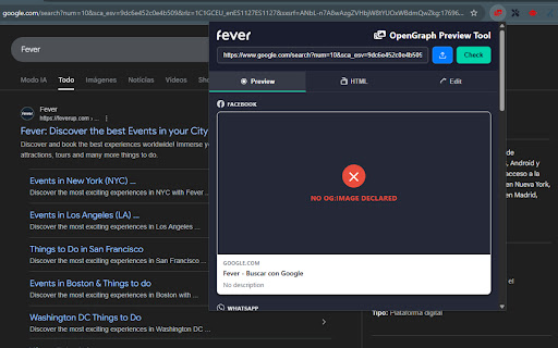 OpenGraph Preview - Social Share Checker screenshot