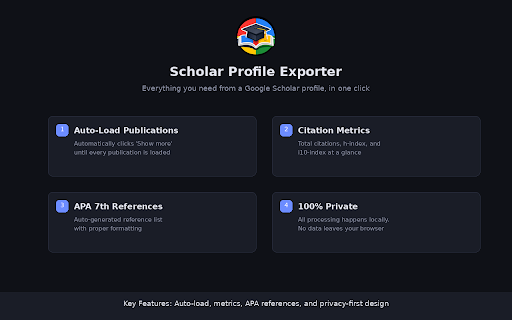 Scholar Profile Exporter screenshot
