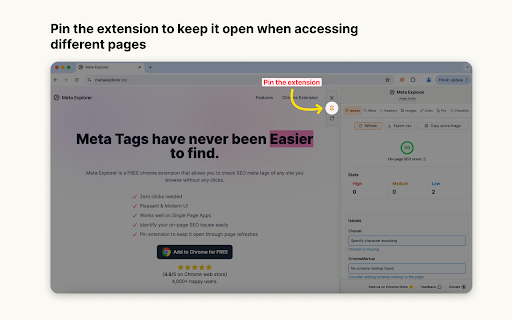 Meta Explorer - SEO Meta and On-Page SEO tools screenshot
