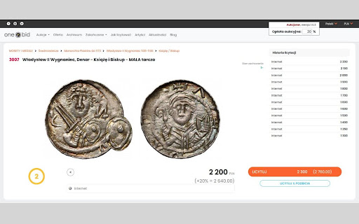 Aukcjoner OneBid screenshot