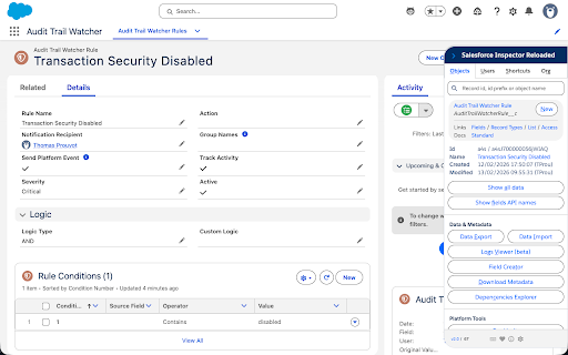 Salesforce Inspector Reloaded screenshot