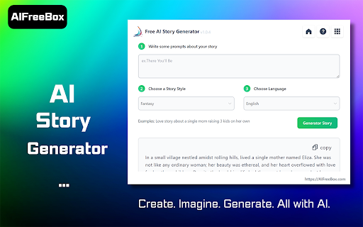 Free AI Story Generator: AIFreeBox screenshot
