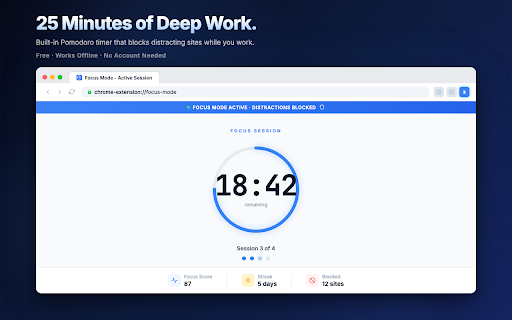 Focus Mode Pro - Website Blocker with Timers screenshot
