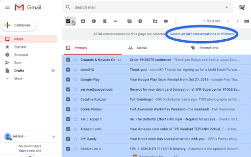 Multi Email Forward by cloudHQ screenshot