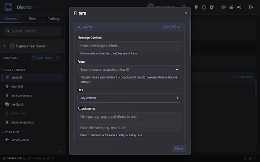 Discrub - Discord Message Manager screenshot