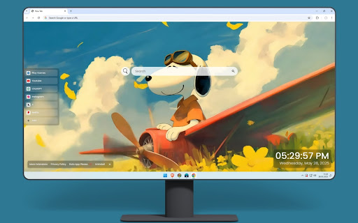 Snoopy Pilot Live Wallpaper screenshot
