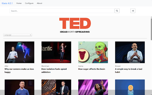 Kiwix JS Browser Extension screenshot