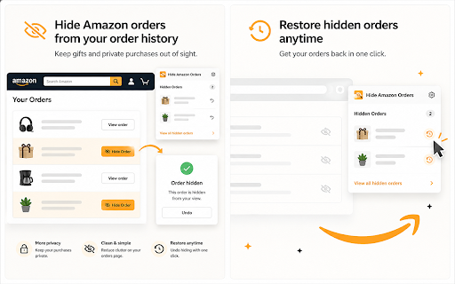 Hide Amazon Orders - Order History Cleaner screenshot
