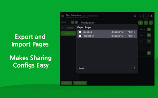 Modify HTTP Headers (HTTP Header) - FlexHeader screenshot