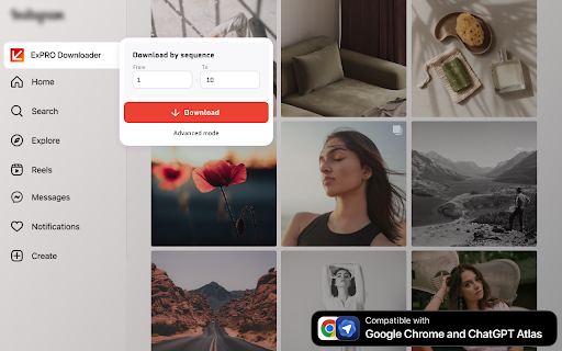 Instagram Downloader for Atlas Browser screenshot