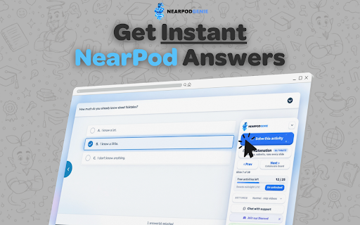 Nearpod Genie | Get Instant Nearpod Answers | The #1 Nearpod Hack screenshot