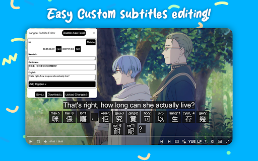 Langpal Subtitles: Better subtitles for Chinese videos screenshot