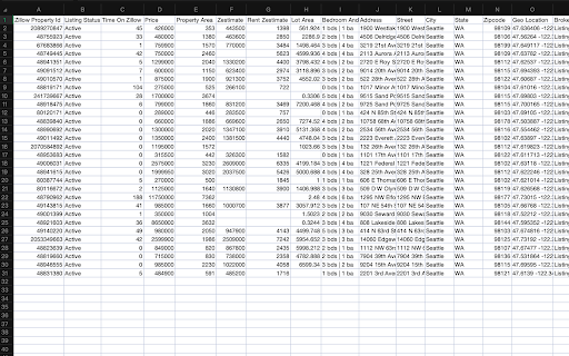 Zillow Data Exporter screenshot