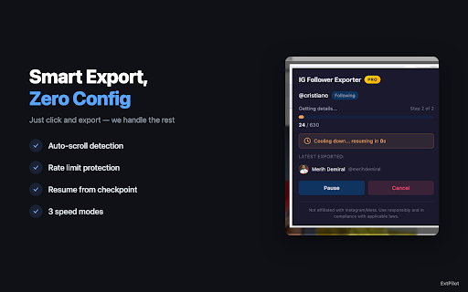 IG Follower Exporter - CSV for Instagram screenshot