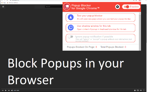 Popup Blocker for Google Chrome™ screenshot