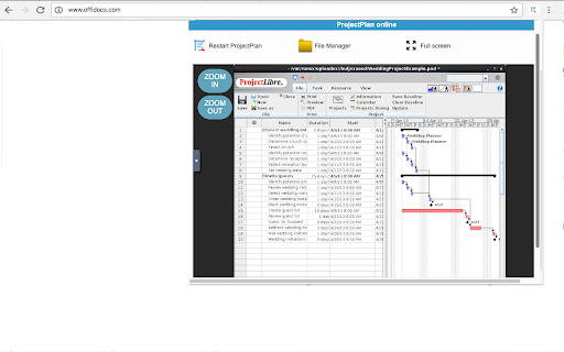 Project Plans editor screenshot