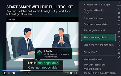 Subtiltée: Learn Languages: Netflix, YouTube & More (Language Reactor Alt) screenshot