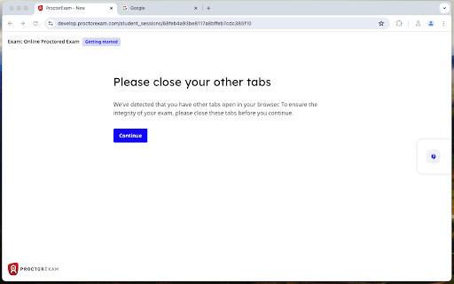 ProctorExam Activity Sharing screenshot
