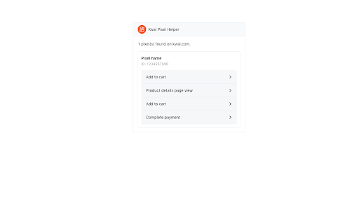 Kwai Pixel Helper screenshot
