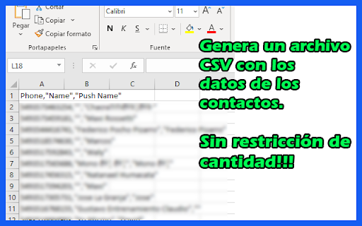 Exportar Contactos GRATIS screenshot