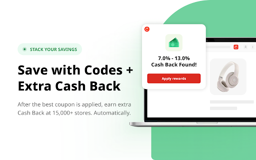 Coupert - Automatic Coupon Finder & Cashback screenshot