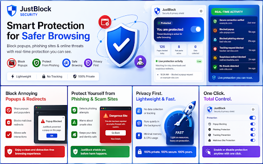JustBlock Security – Ad Blocker, Malware & Phishing Protection screenshot