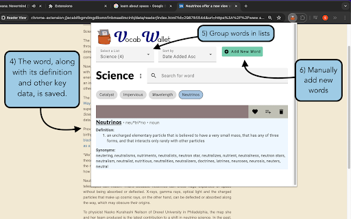 Vocab Wallet - Your Online Word Bank and Vocabulary Builder screenshot