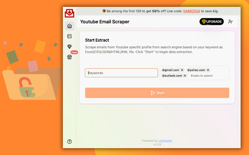 Youtube Email Scraper screenshot