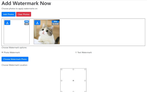 Add Watermark to Photos in Google Chrome™ screenshot