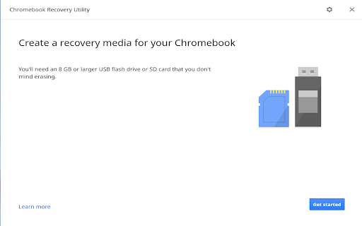Chromebook Recovery Utility screenshot