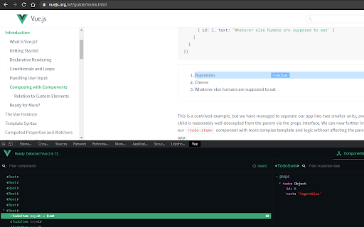 Vue force dev screenshot