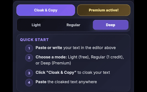 TextCloaker screenshot