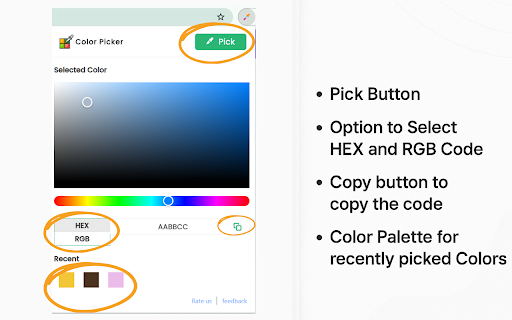 Color Picker for Chrome™ screenshot