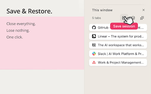 Toby: Tab Manager & Session Saver screenshot