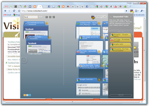 TooManyTabs for Chrome screenshot