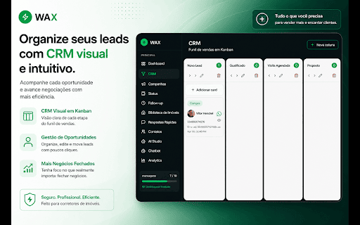 WAX - Your Sales Assistant for WhatsApp Web screenshot