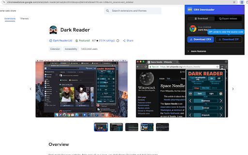 CRX Downloader & Reviews Exporter screenshot