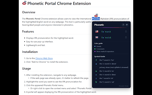 Phonetic Portal screenshot