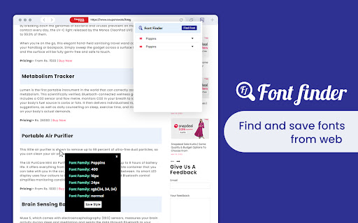 Font Finder screenshot