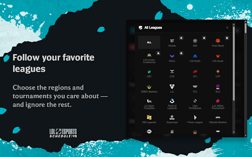 LoL Esports SCHEDULE screenshot