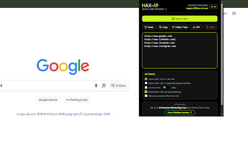 Multiple URL Opener - Bulk Opener by HAX-AI screenshot