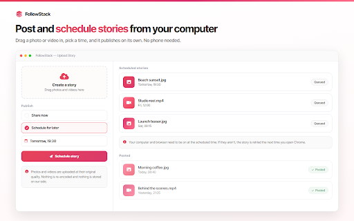 FollowStack – Social Tools for Desktop screenshot