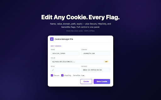 Cookie Manager Pro - Edit and Export Cookies screenshot