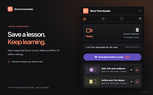 Skool Videos Downloader - Skool Courses Downloader screenshot