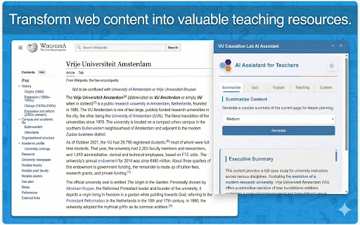 VU Education Lab AI Assistant for Teachers screenshot